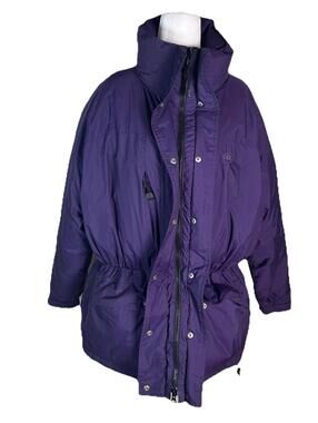 vintage Rei Women’s Goose Down Puffer Coat Winter Snow Warm Purple Sz 12 *flaw*